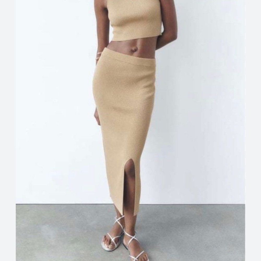Zara Two Piece Gold Shimmer Set